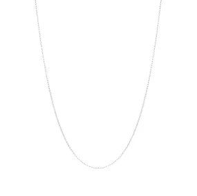 Thin Rolo Chain Necklace - Sterling Silver