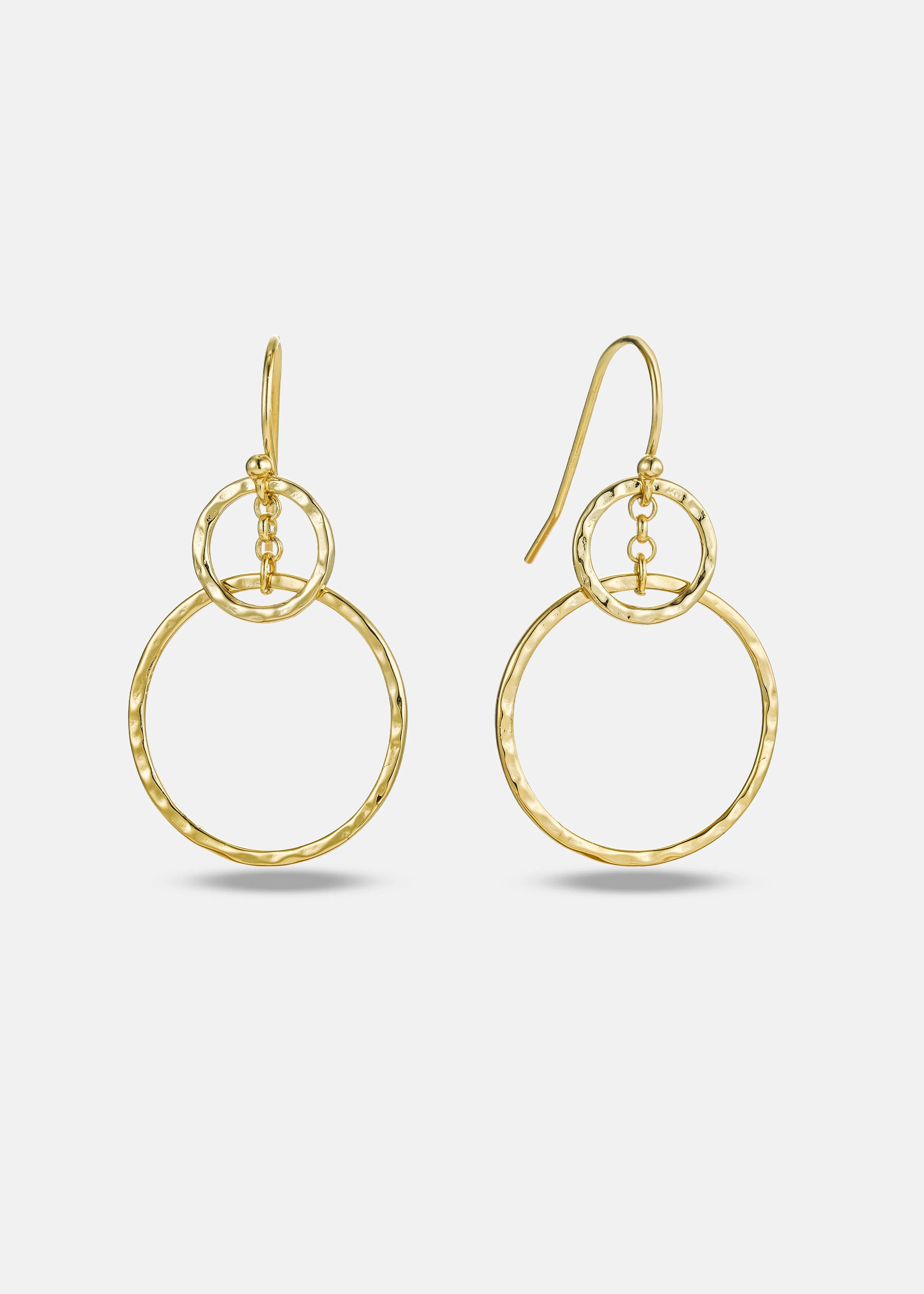 Three Generations Earrings • Best Grandma Gifts • Grandmother, Mother, Grandchild Gifts for Mothers Day Jewelry Birthday • Hammered Rings Earrings