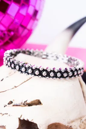 TIPI All For Love Silvertone Studded Stretch Bracelet