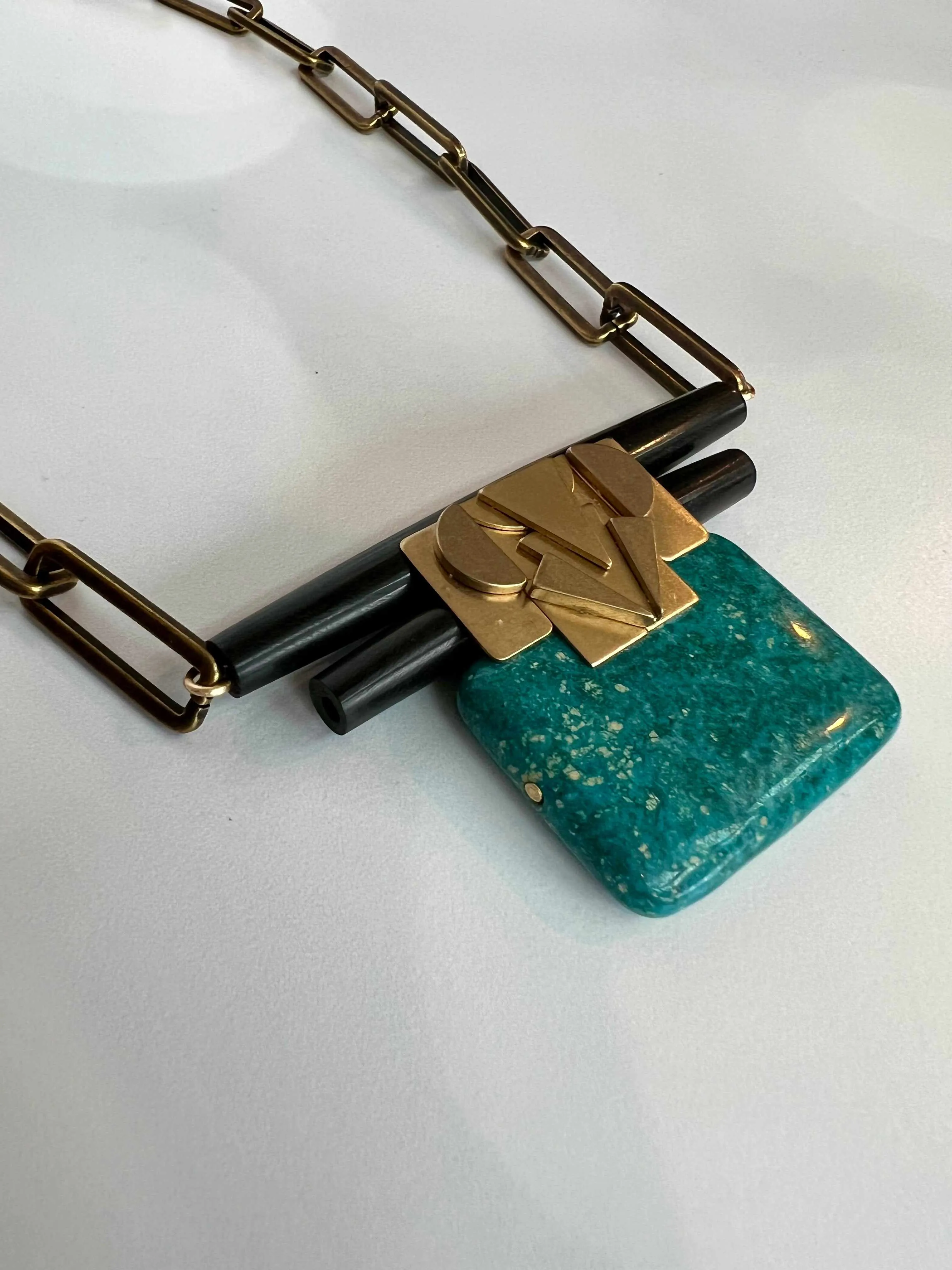 Turquoise Art Deco Necklace