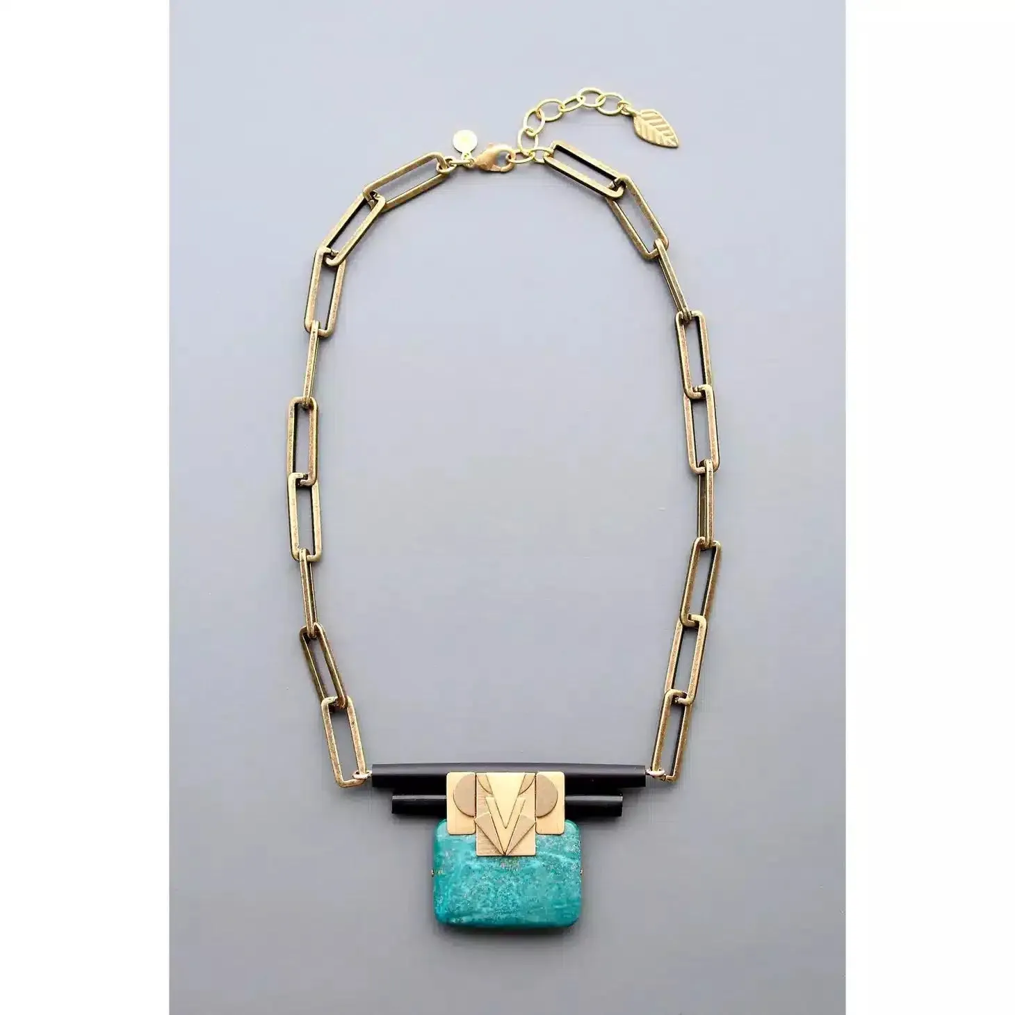 Turquoise Art Deco Necklace