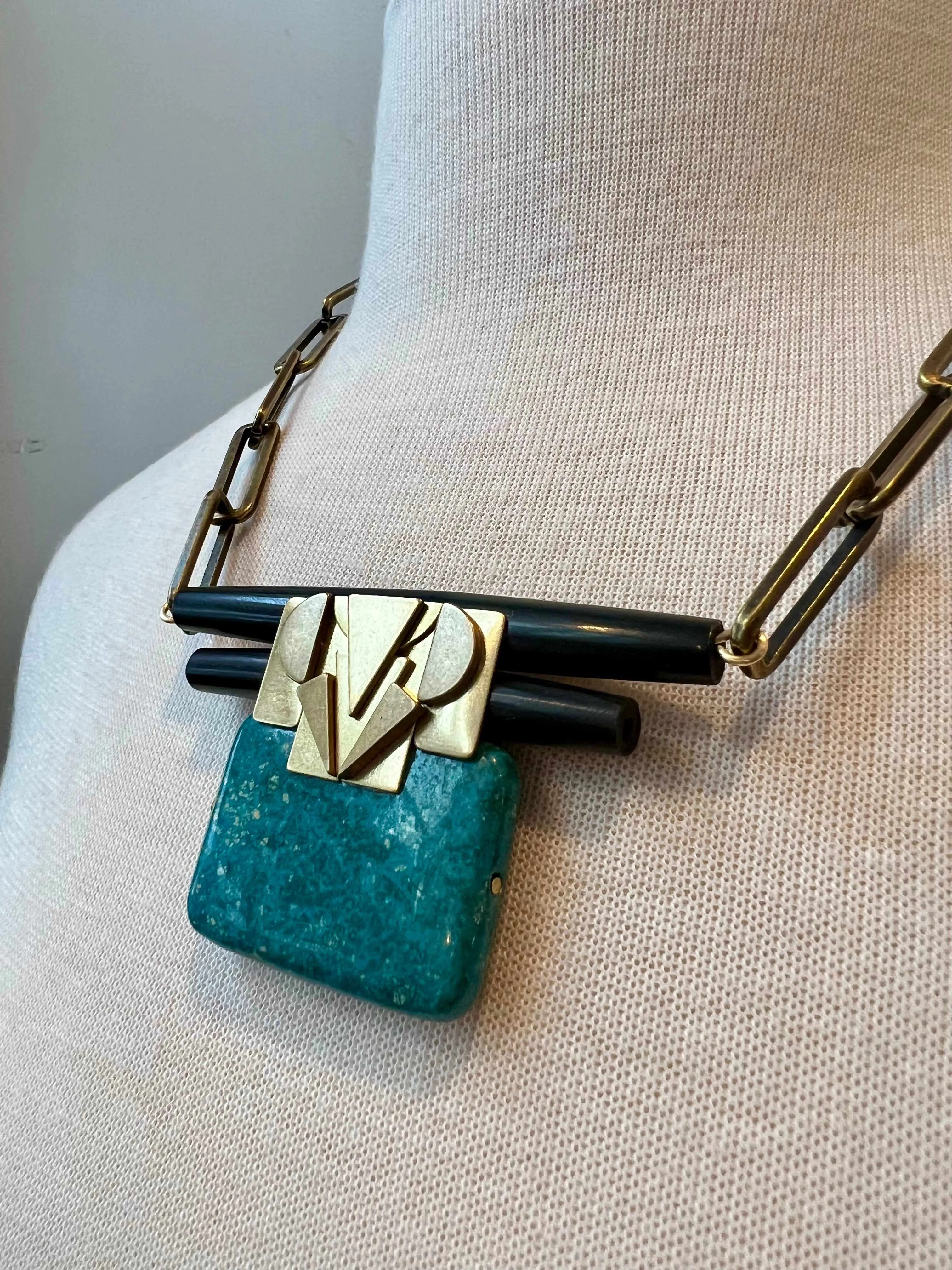 Turquoise Art Deco Necklace