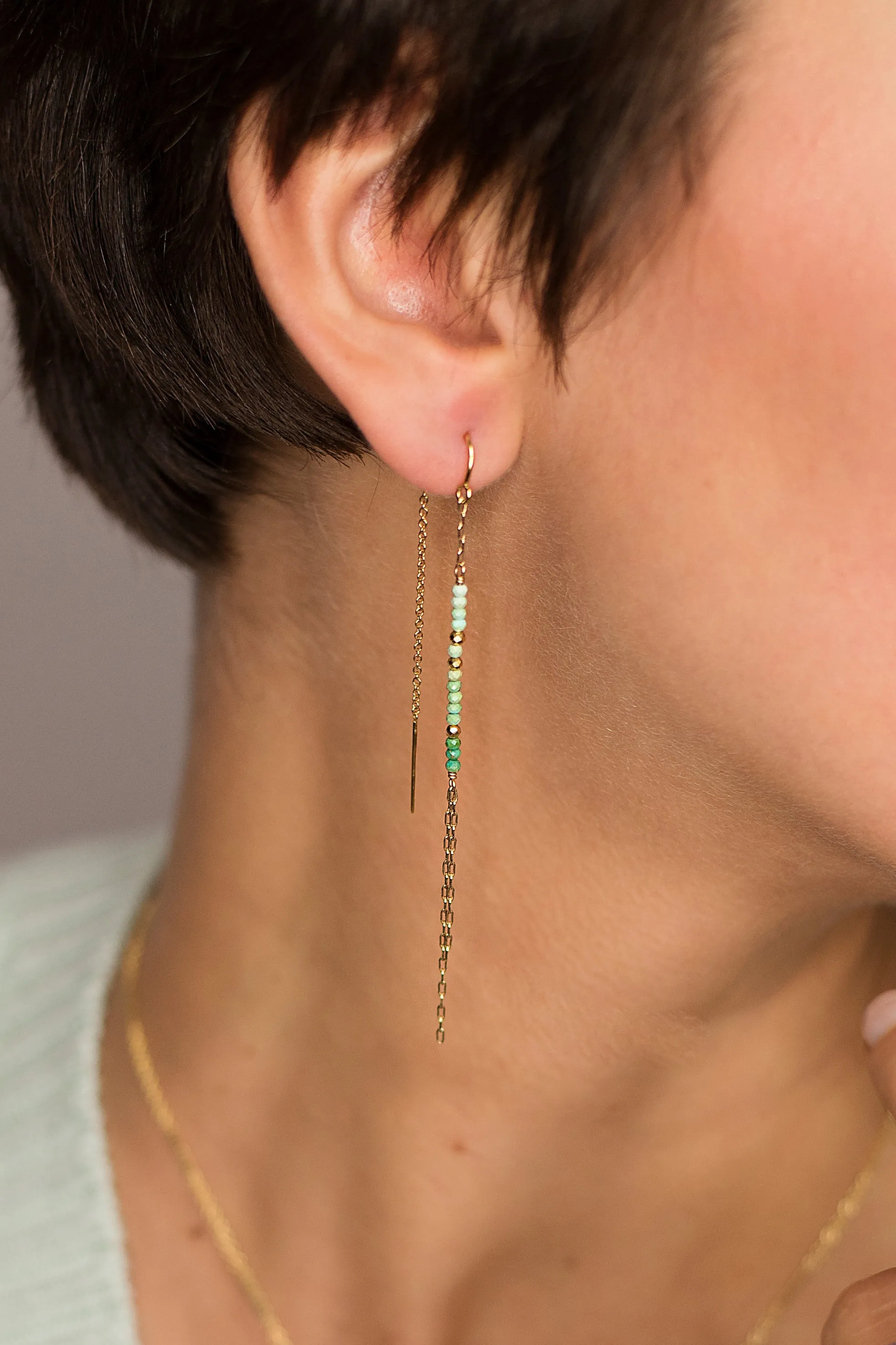 Turquoise Threader Earrings