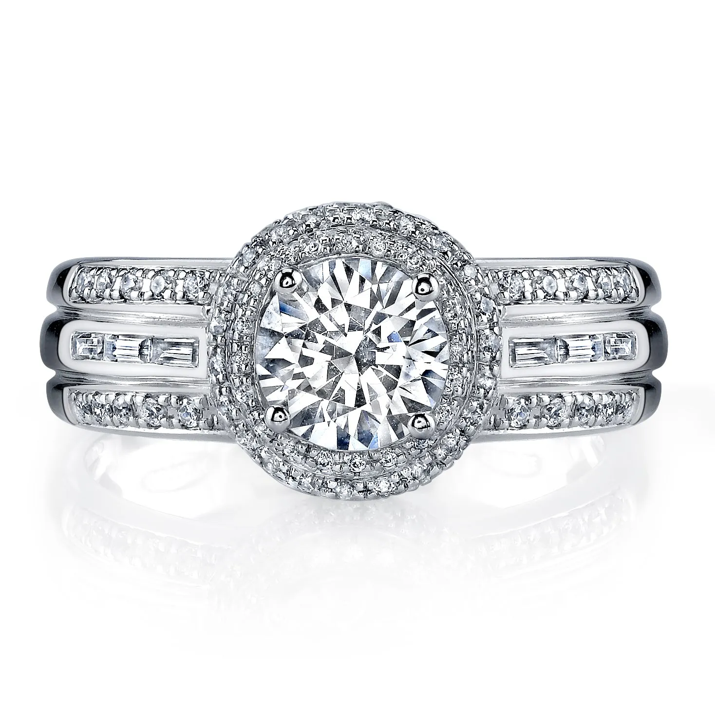 Ultra Lux Cascade Bridal Ring Style 18RGL812DCZ