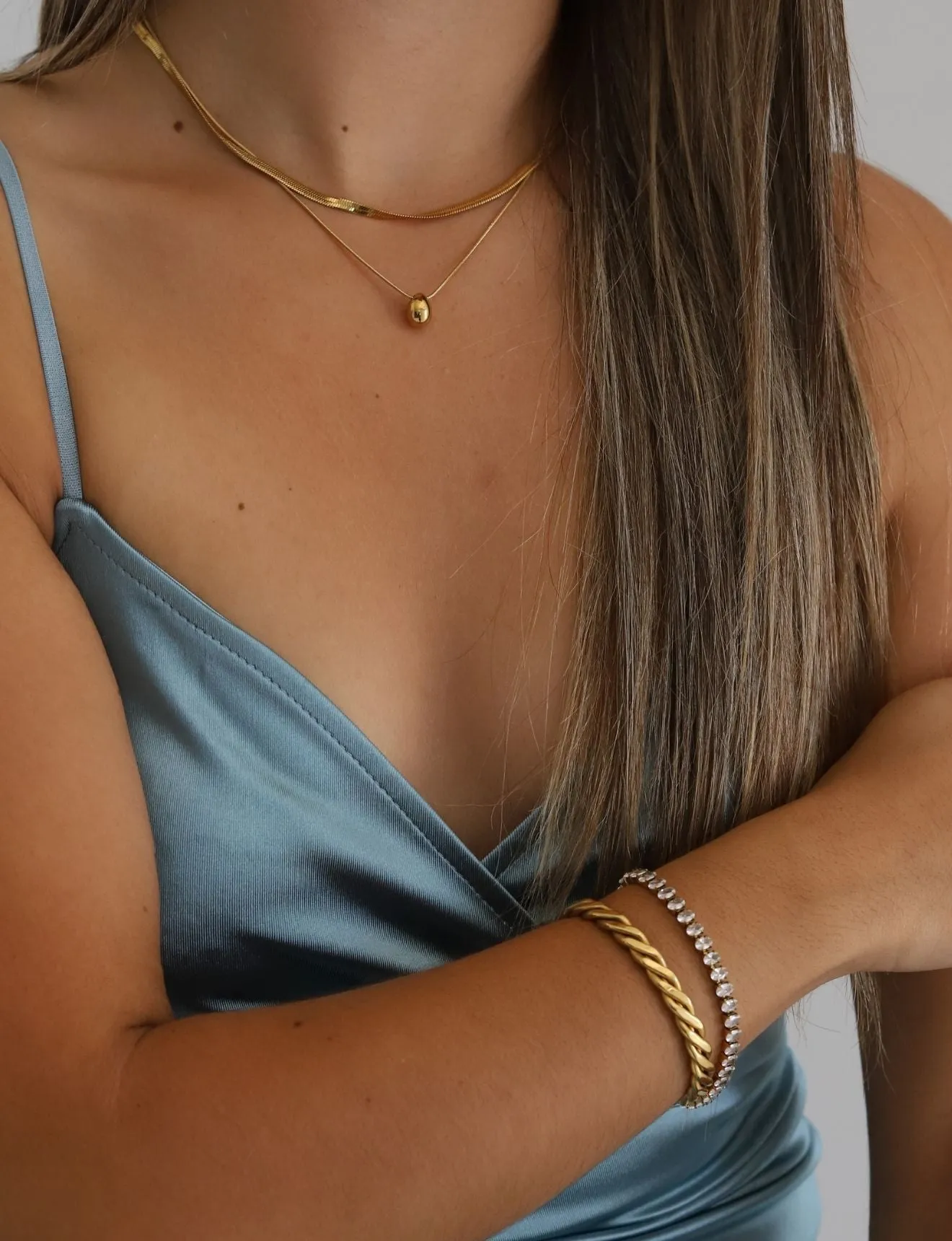Valiant Dome Layered Necklace- Gold