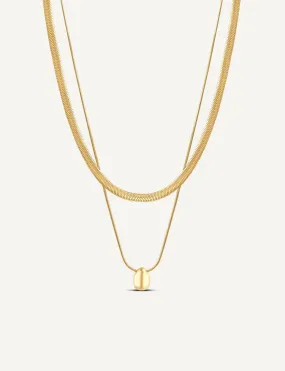 Valiant Dome Layered Necklace- Gold