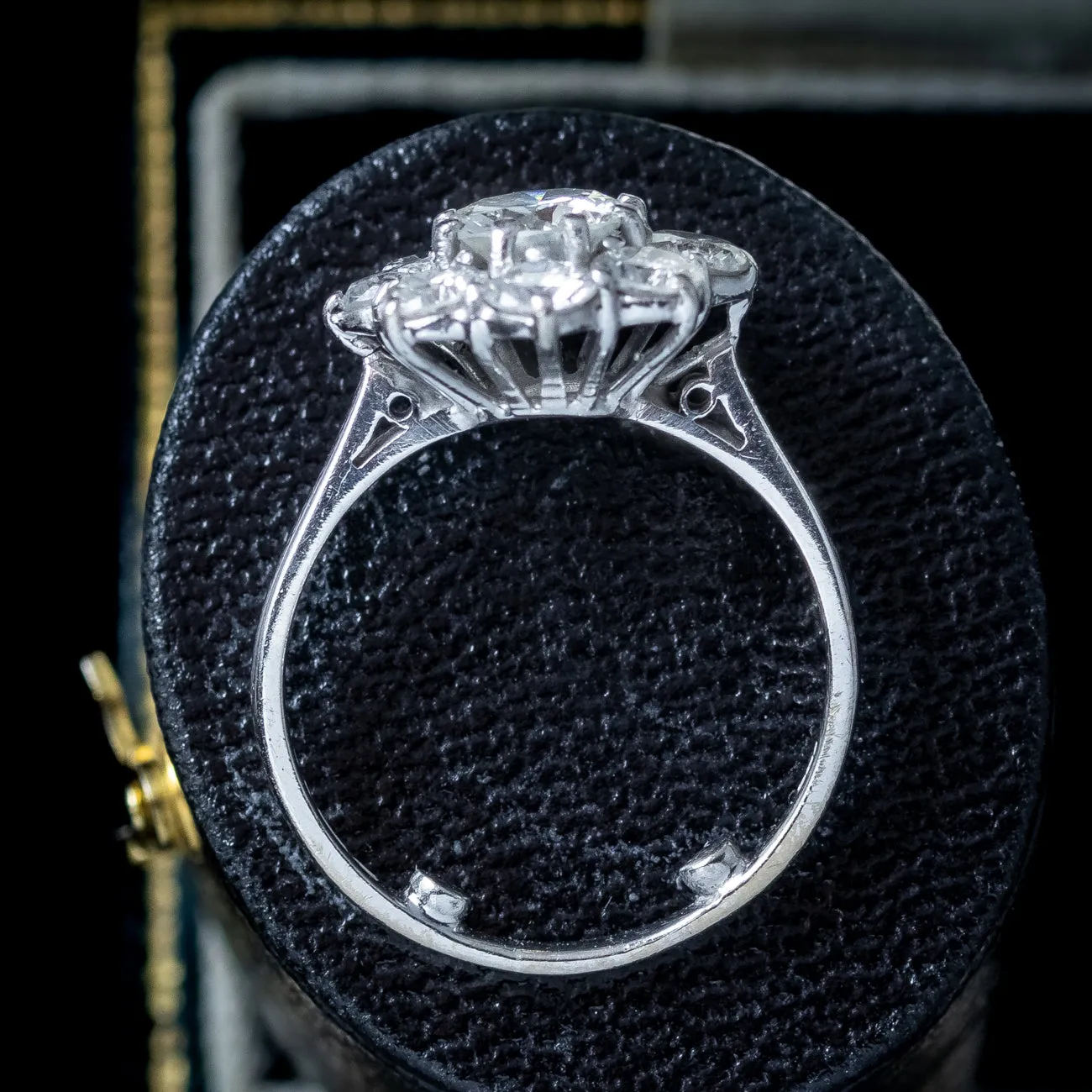 Vintage Diamond Daisy Cluster Ring 2.35ct Total Dated 1977