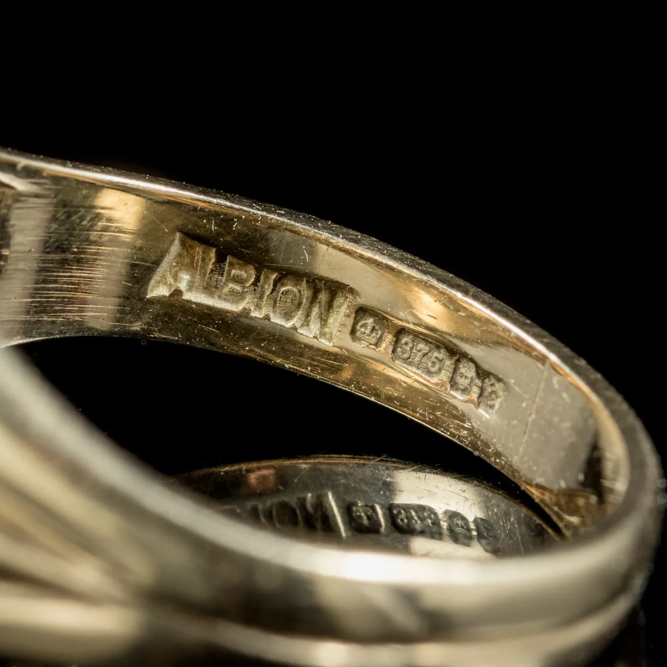 Vintage Diamond Snake Ring 9Ct Gold Wedding Band